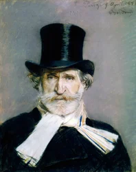 Porträt von Giuseppe Fortunino Francesco Verdi
