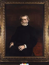 Porträt von Giuseppe Verdi (1813 - 1901), italienischer Komponist von Giuseppe Boldini. Casa di riposo per musicisti G. Verdi