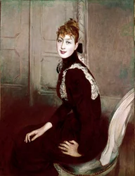 Porträt der Marquise Franzoni. Gemälde von Giovanni Boldini (1842-1931)