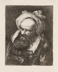 Älterer Mann mit Turban, aus der Raccolta di Teste