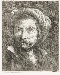 Mann mit Schnurrbart und Turban