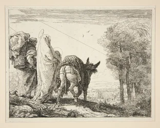 Maria hält ihr Kind in den Armen, aus der Serie Idee pittoresche sopra la fuga in Egitto (Flucht nach Ägypten)