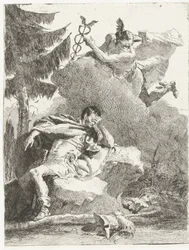 Merkur erscheint Aeneas in seinem Traum