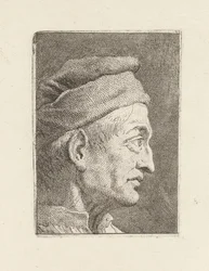 Profil eines alten Mannes, aus der Raccolta di Teste (Sammlung von Köpfen)