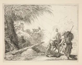 Die Jungfrau, auf dem Esel reitend und von hinten gesehen, aus der Serie Pittoreske Ideen über die Flucht nach Ägypten