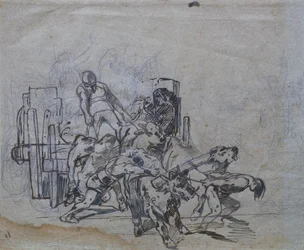 Karren mit vier Ochsen