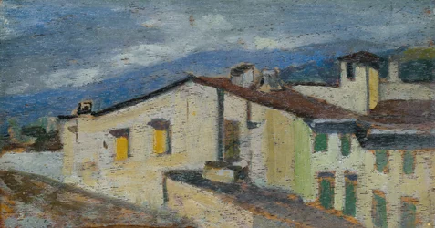 Dächer der Via Nazionale in Florenz, um 1867