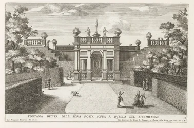 Fontäne in den Gärten der Villa d