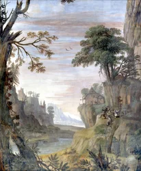 Fluss und Landschaft (Detail)