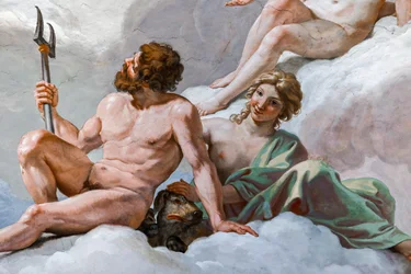 Pluto, Gott der Unterwelt, und seine Frau Proserpina. Detail aus „Der Rat der Götter“, 1624-1625