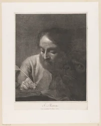 Der Evangelist Markus mit Löwe S. Markus (Titel auf dem Objekt)