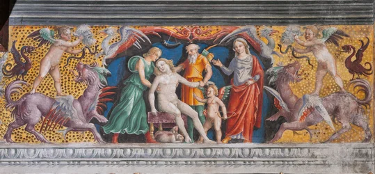 Das astrologische Zeichen der Jungfrau, Kammer des Zodiaks (Detail)