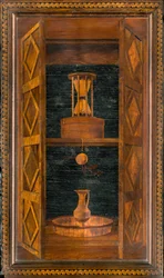 Kanonischer Chor aus Holz, Intarsien von Giovanni Maria Platina 1484, Oberer Stall