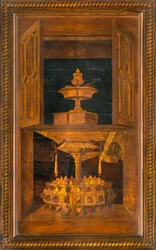 Lignaean Kanonischer Chor, eingelegt von Giovanni Maria Platina 1484, Oberer Stall