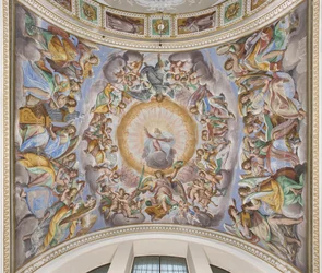 Gott in Herrlichkeit und musizierende Engel