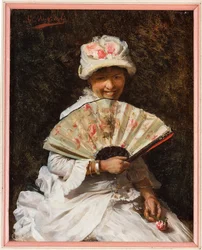 Dame mit Fächer