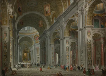 Innenraum von St. Peter, Rom, nach 1754