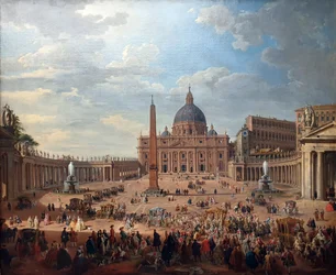 Ritt des Duc de Choiseul (1719-1785) auf dem Petersplatz in Rom