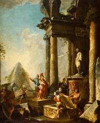 Alexander der Große am Grab von Achilles