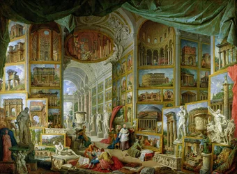 Galerie mit Ansichten des antiken Roms