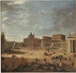 Ansicht des Petersplatzes, Rom