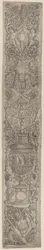 Ornamenttafel: Triton und zwei Satyrkinder