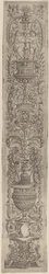 Ornamenttafel: Zwei Sphinxe und zwei Kinder, die Palmen halten