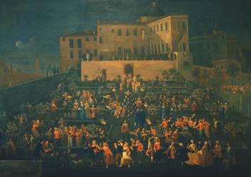 Fest des Mozzatore im Garten des Palazzo Rospigliosi im Jahr 1740