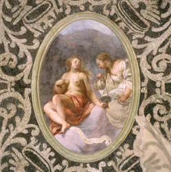 Weibliche Figuren, Decke der Höhle