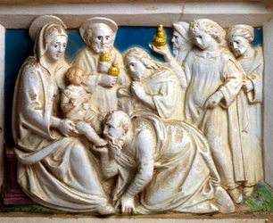 Anbetung der Heiligen Drei Könige (Detail)