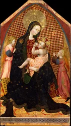 Madonna und Kind mit zwei Engeln und einem Stifter (ca. 1445)