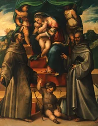 Madonna mit Kind und Heiligen, von Girolamo Marchesi da Cotignola