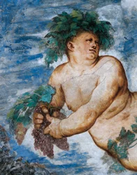 Allegorie des Herbstes, Detail der Fresken von Girolamo Romanino, im Auftrag von Bernardo Clesio