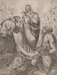 Die Jungfrau mit den Heiligen Hieronymus und Franziskus
