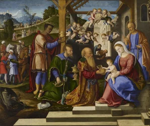 Die Anbetung der drei Könige, ca. 1525-1530