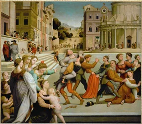 Die Vergewaltigung von Dina, ein unvollendetes Gemälde von Fra Bartolomeo, vollendet von Bugiardini 1531