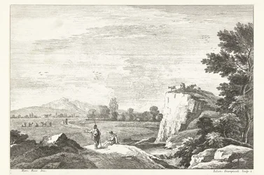 Landschaft mit einigen Figuren