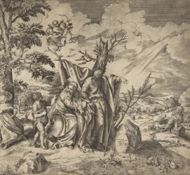 Die Rast der Heiligen Familie auf ihrer Flucht nach Ägypten, 1531-76