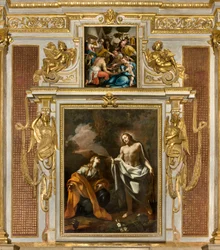 Kapelle des Allerheiligsten Sakraments, Erstes nördliches Joch, Noli me tangere, Erscheinung Christi an die Magdalena 1750, Sammlung von Manna 1569