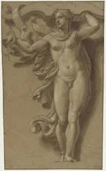 Hermaphrodit als Karyatide