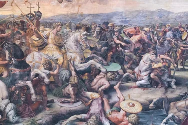 Die Schlacht an der Milvischen Brücke (Detail)