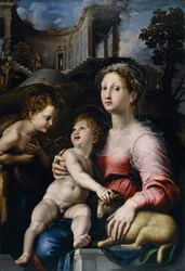 Die Madonna mit Kind und Johannes dem Täufer