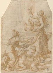 Das Opfer einer Ziege für Jupiter