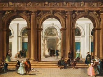 Der Eingang zur Biblioteca Marciana, Venedig