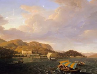 Villa Carlotta in Tremezzo am Comer See, von Giuseppe Bisi (1787-1869)