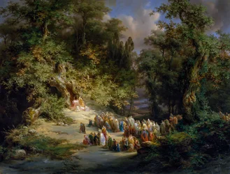 Frühchristliche Messe im Wald