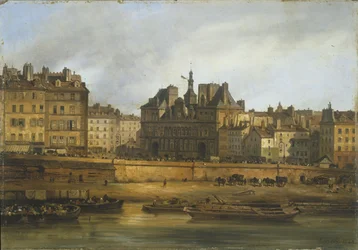 Hôtel de Ville und Place de Grève, gesehen von der Île de la Cité