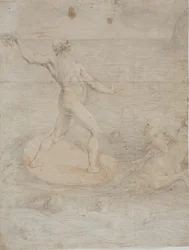 Neptun beruhigt die Winde des Sturms, der Aeneas