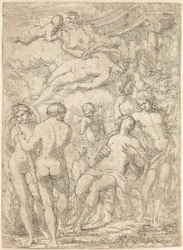 Allegorie mit mythologischen Figuren