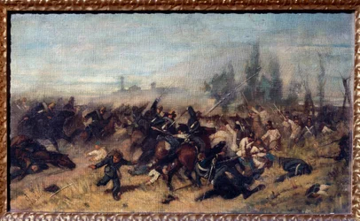 Die Ladung der Madonna della Scoperta (Schlacht von Solferino und San Martino, 24. Juni 1859)